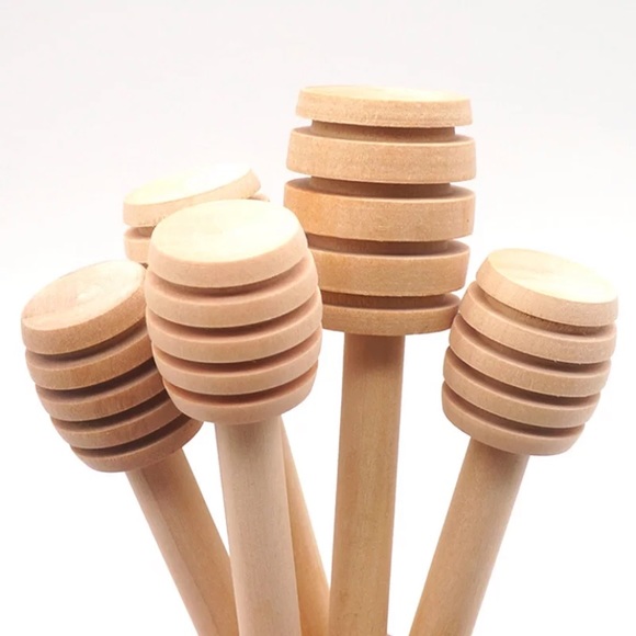5Pcs/Lot 8cm Long Handle Wood Honey Stir - Picture 4 of 7